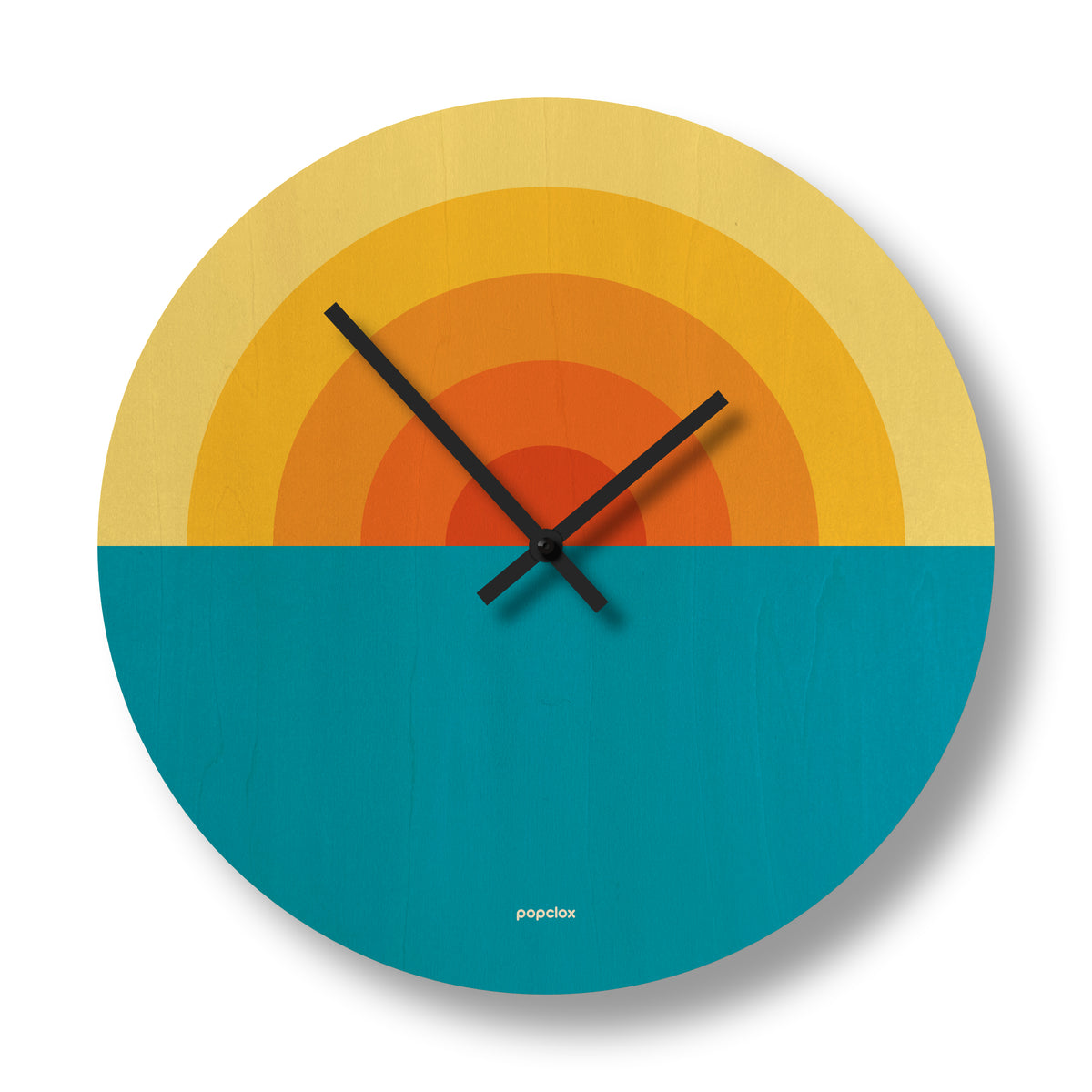 sunset round wall clock popclox Wall Clocks for Kids