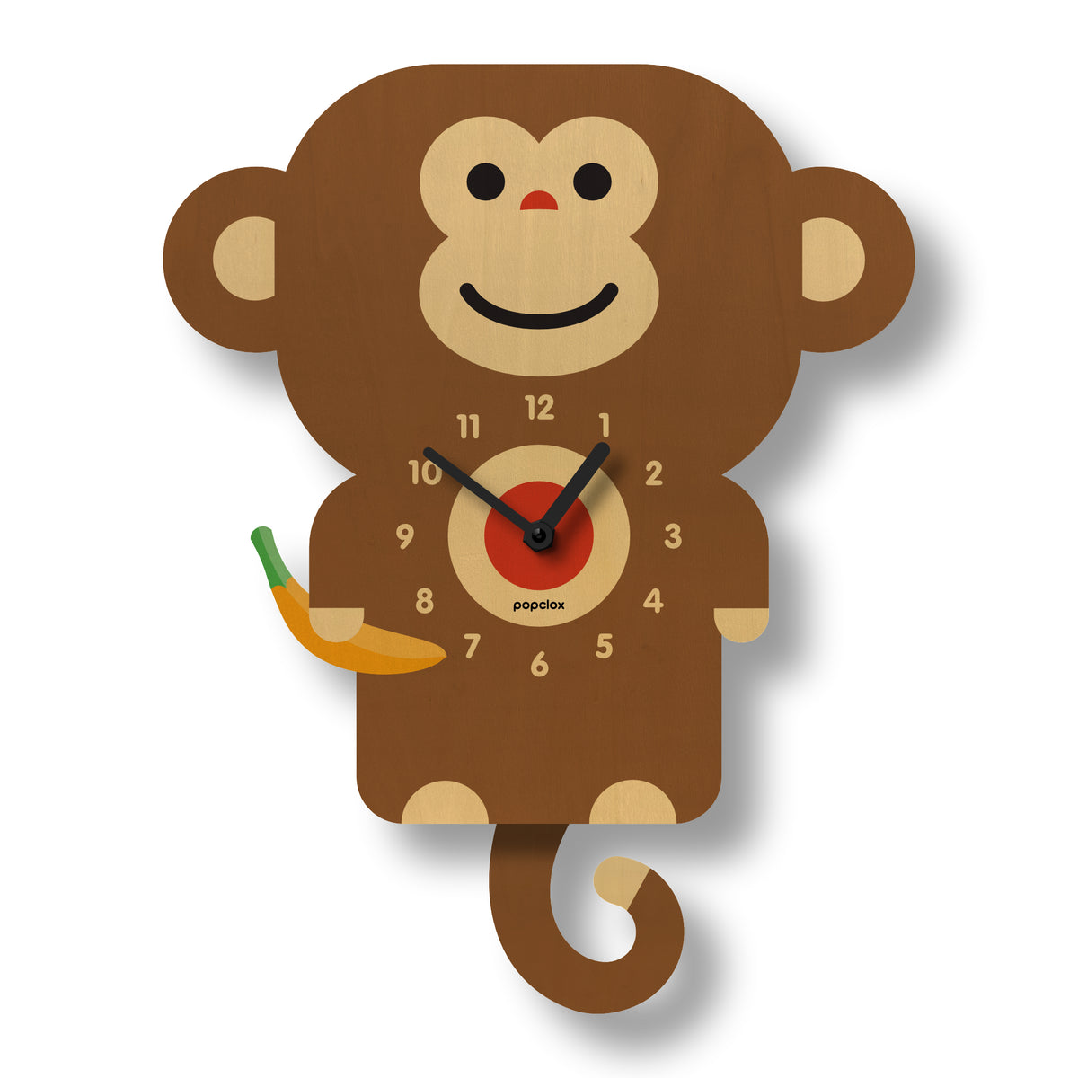 monkey - pendulum clock | popclox Wall Clocks for Kids