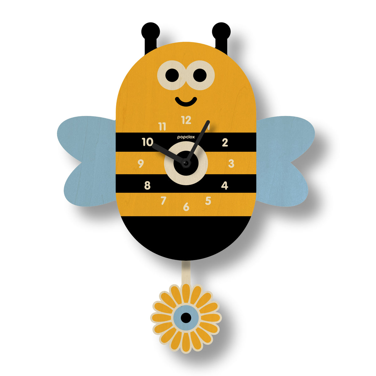 Bee Clock Vector bee - pendulum clock | popclox Wall Clocks for Kids