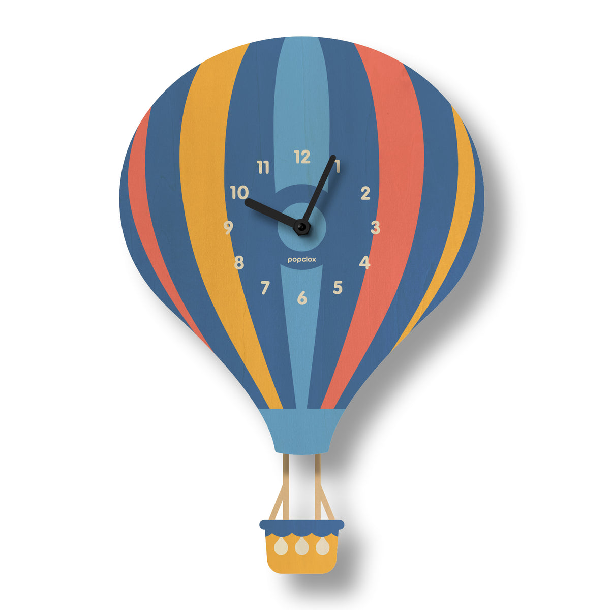 Clock Balloons hot air balloon - pendulum clock | popclox Wall Clocks for Kids