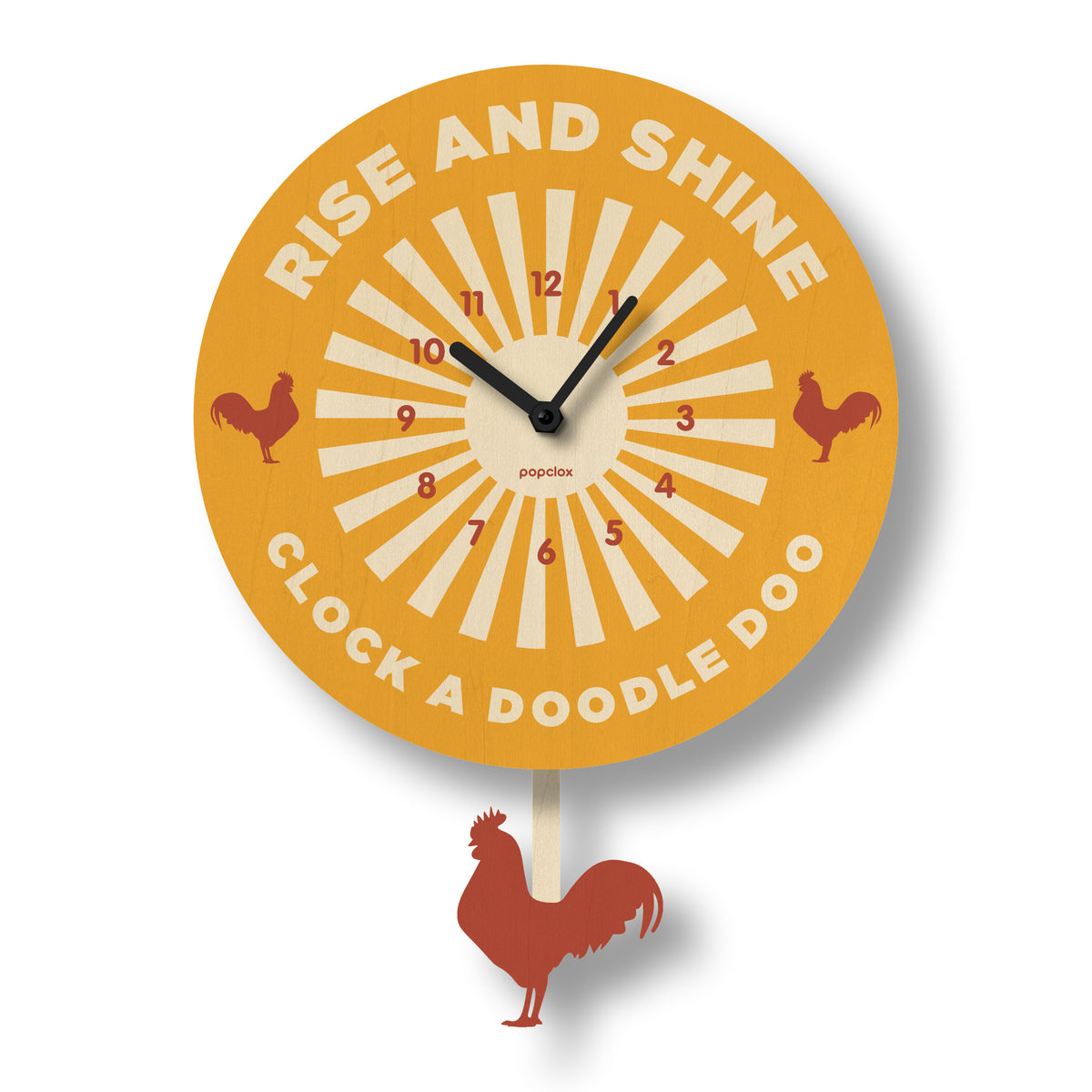 rooster pendulum clock popclox Wall Clocks for Kids
