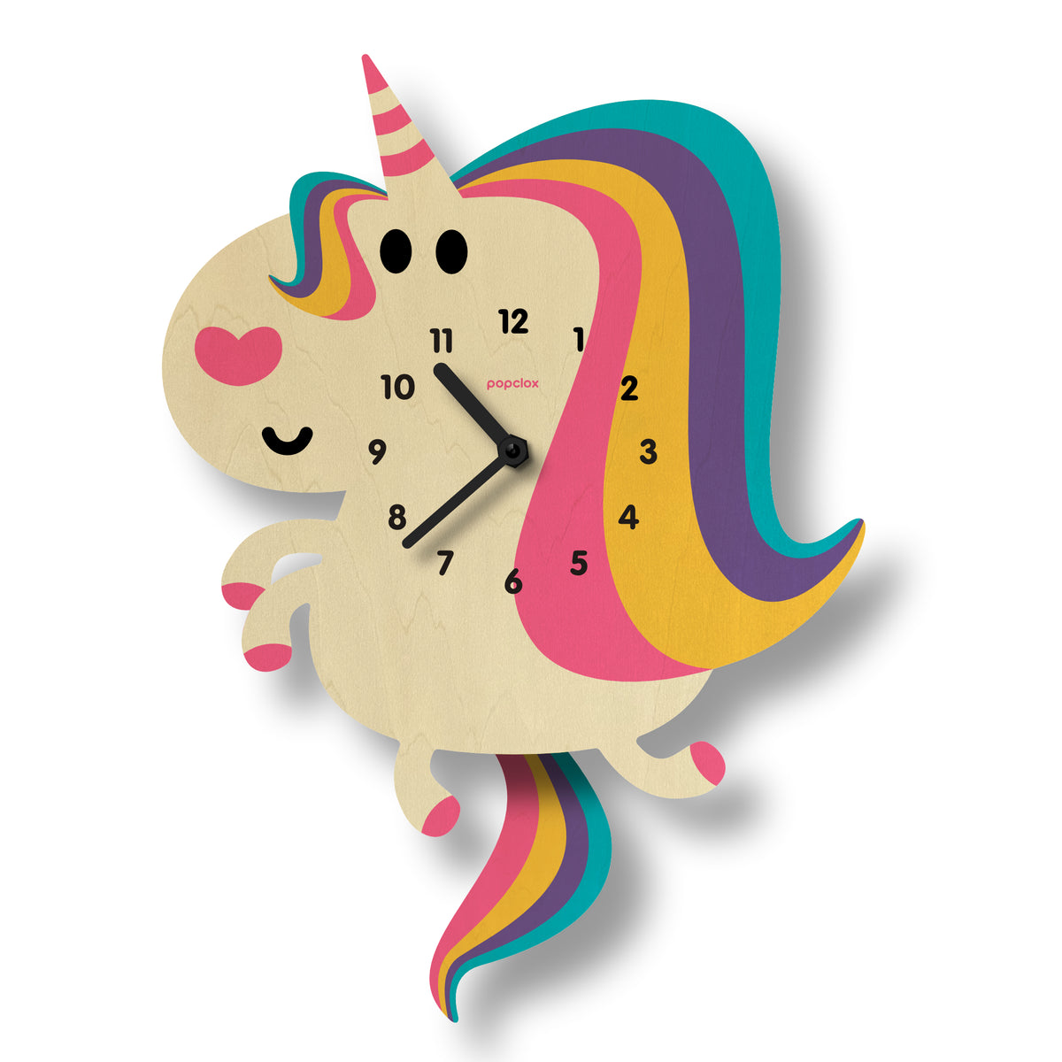 unicorn pendulum clock popclox Wall Clocks for Kids
