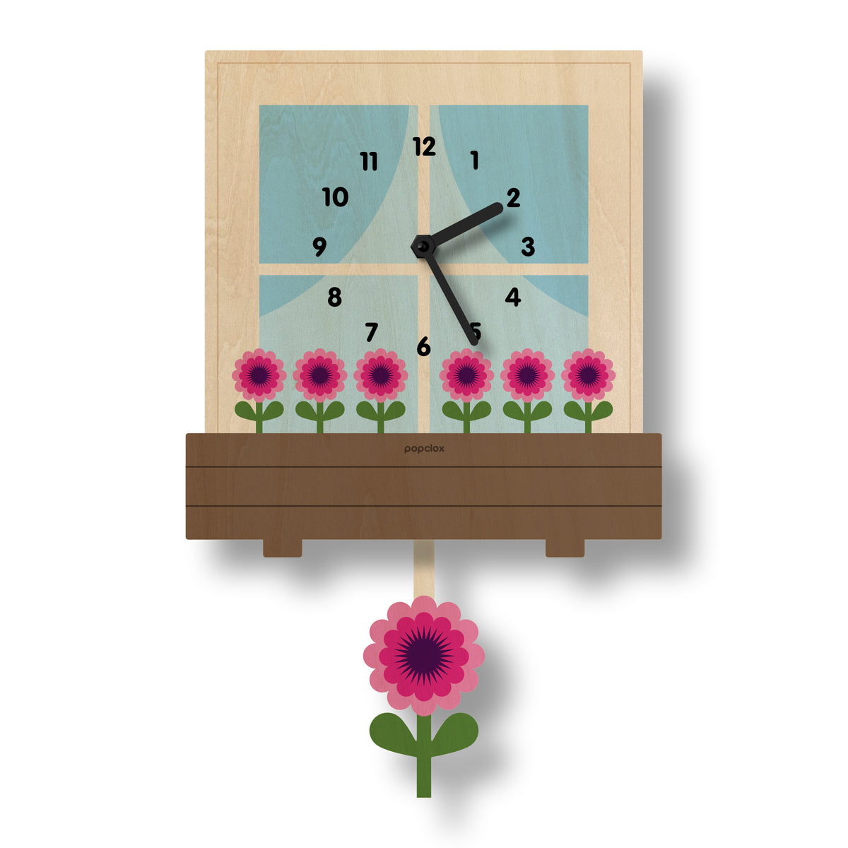 window box - pendulum clock | popclox Wall Clocks for Kids