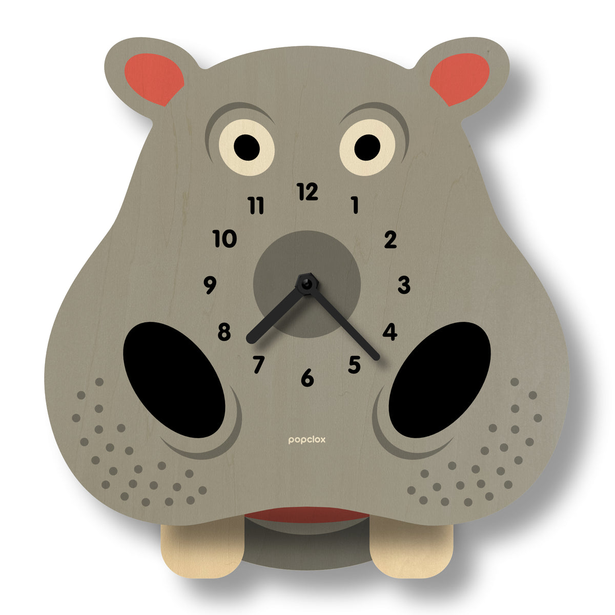 hippo - pendulum clock | popclox Wall Clocks for Kids