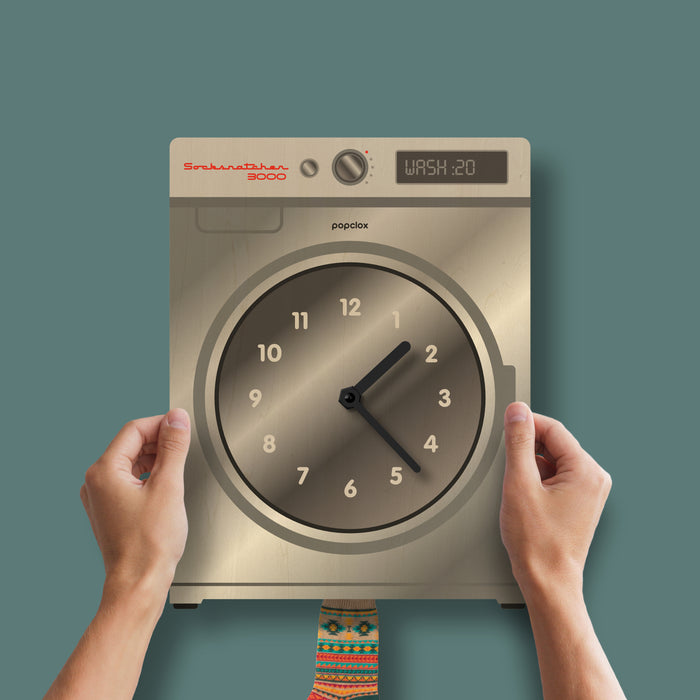 Clock Only Machine washing machine - pendulum clock | popclox Wall Clocks for Kids