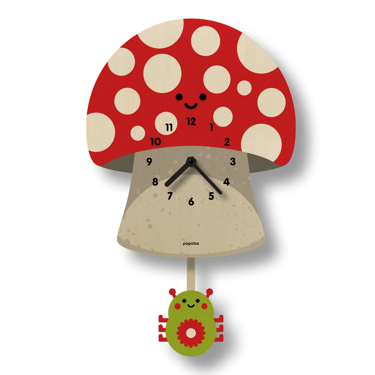mushroom pendulum clock popclox Wall Clocks for Kids