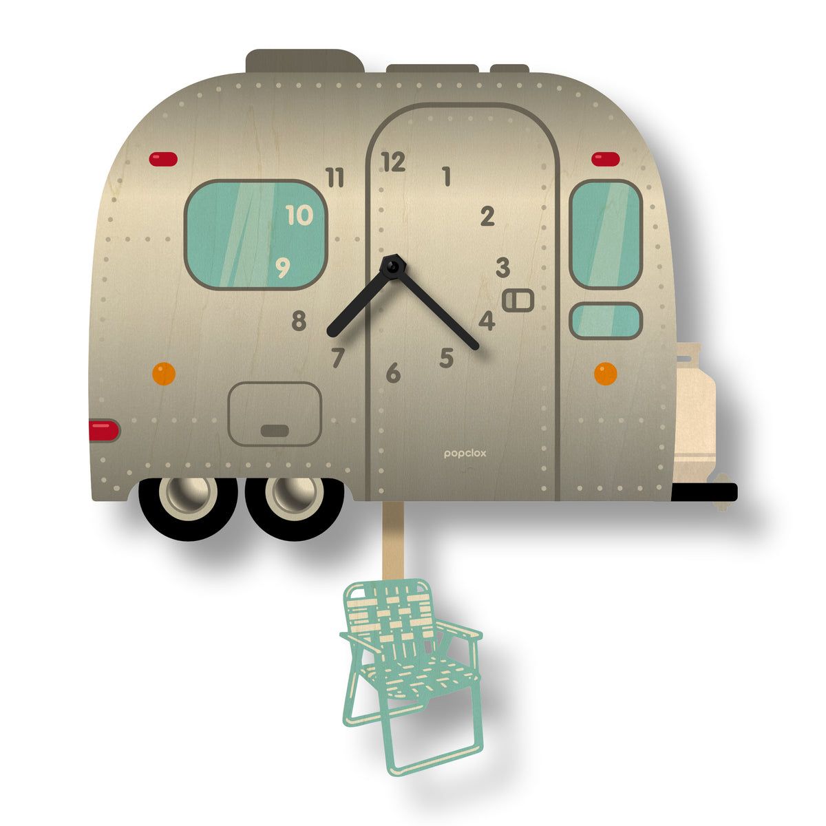 retro RV - pendulum clock | popclox Wall Clocks for Kids