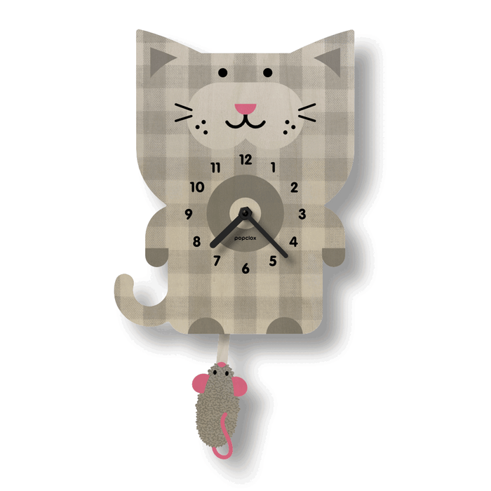 cat - pendulum clock | popclox Wall Clocks for Kids