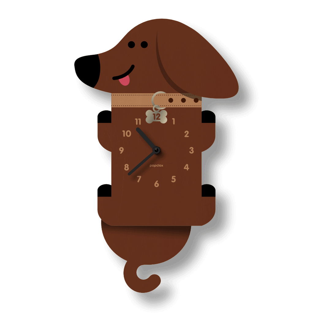 wiener dog pendulum clock popclox Wall Clocks for Kids
